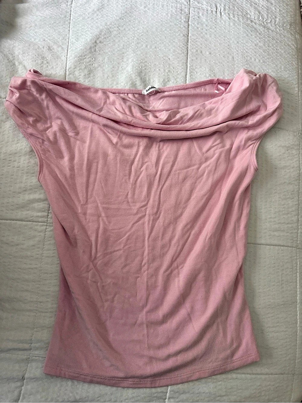 Garage Pink Short Sleeve off the shoulder Top